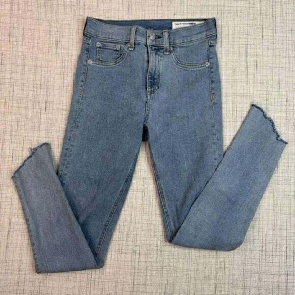 rag & bone Women's‎ High-Rise Skinny Ankle Jeans Stretch Light Wash Blue Size 26